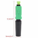 10pcs Green Ftth Embedded Quick Connector SC/APC Covered Wire Fiber Optic Connector APC