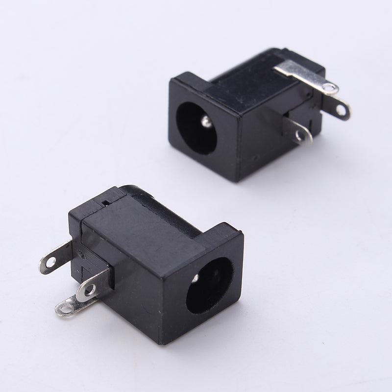 50pcs DC-005 3Pin Black DC Power Jack Socket Connector 5.5*2.1mm