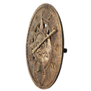 Waterproof Outdoor Indoor Garden Wall Station Clock Thermometer 12 Inch Sun And Moon