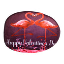 180x180cm Flamingo Valentine's Day Bathroom Shower Curtains Toliet Mat Rug + Hook
