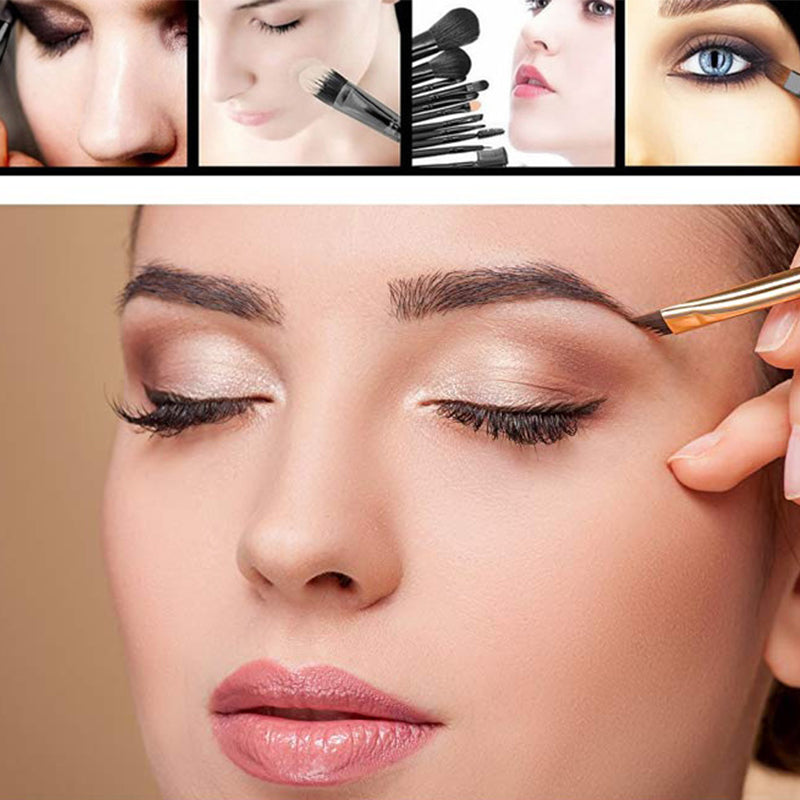 20Pcs Pink Color Beauty Eye Shadow Foundation Eyebrow Lip Brush Makeup Brushes