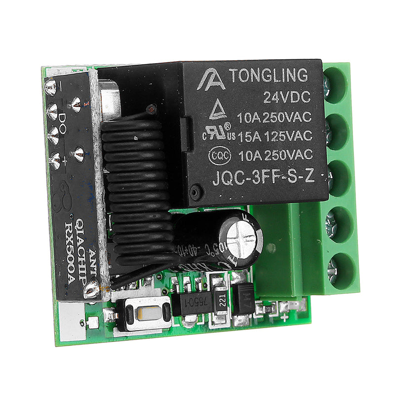 DC 24V 315/433MHz Universal Wireless Remote Control Switch 1CH Relay Receiver Module With Case