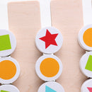 Wooden Teaching Training Early Educational Puzzle Baby Kids Toys Enlightenment Logic Thinking Orientation Training