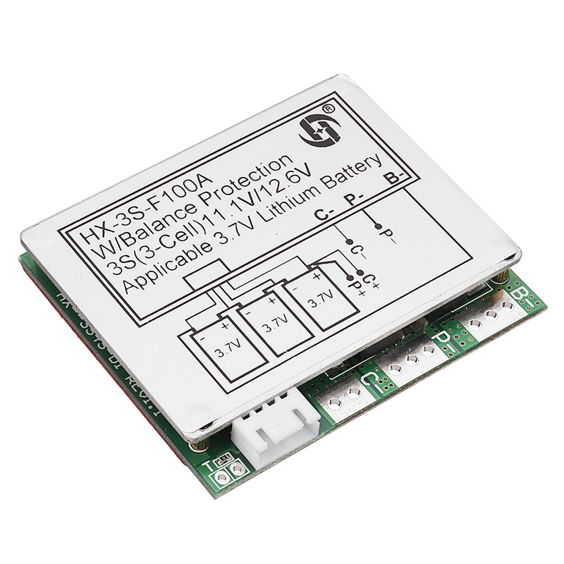 3S 11.1V High Current 100A 3.7V Lithium Battery Protection Board With Balance