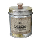 3PCS Vintage Shabby Metal Lid Storage Tank Kitchen Candy Nuts Bottles Crafts Jar