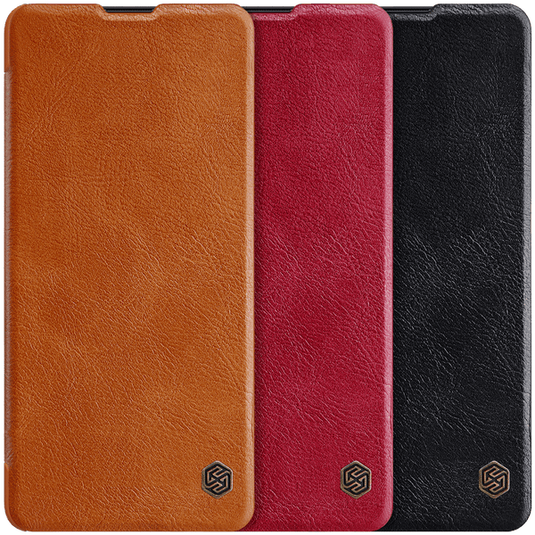 NILLKIN Flip Bumper Shockproof Card Slot Holder Full Cover PU Leather Vintage Protective Case for Samsung Galaxy Note10 Lite