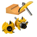 Drillpro RB15 3pcs 1/4 Inch Round Rail Stile Router Bits Wood Working Cutter