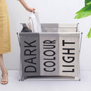 X-shape Foldable Dirty Laundry Basket Organizer Collapsible 3 Grids Home Laundry Hamper Sorter Waterproof Laundry Storage Baskets