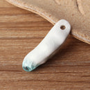 Handmade Ceramic Crack Beans Necklace Pendant DIY Jewelry Accessories