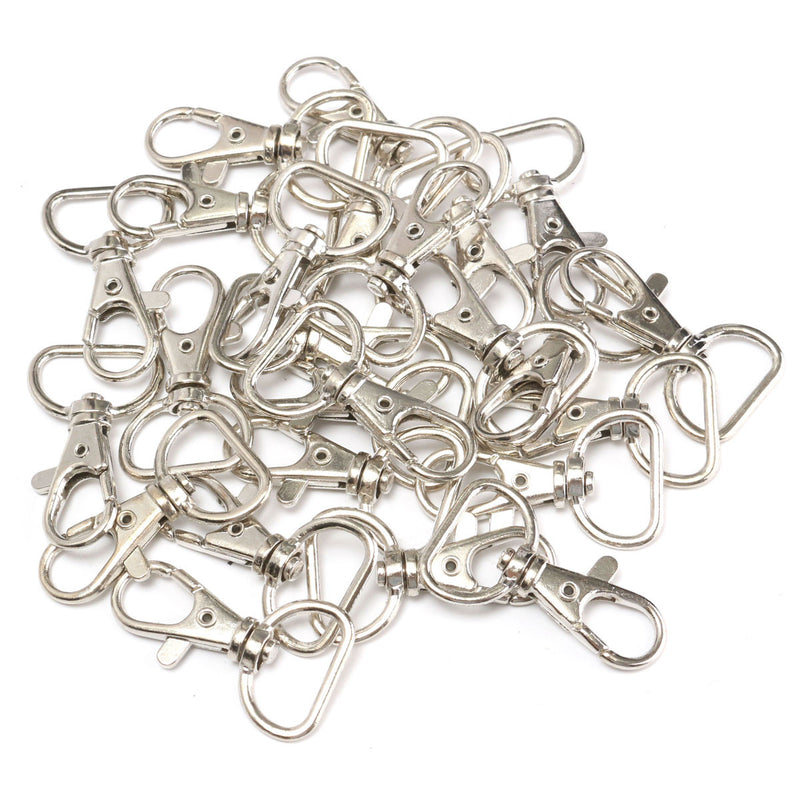 25Pcs Metal Swivel Lobster Claw Clasps Keychain Luggage Buckle DIY Handmade Accessories