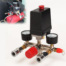 Air Compressor Pressure Control Switch Valve Manifold Regulator with Gauges Relief