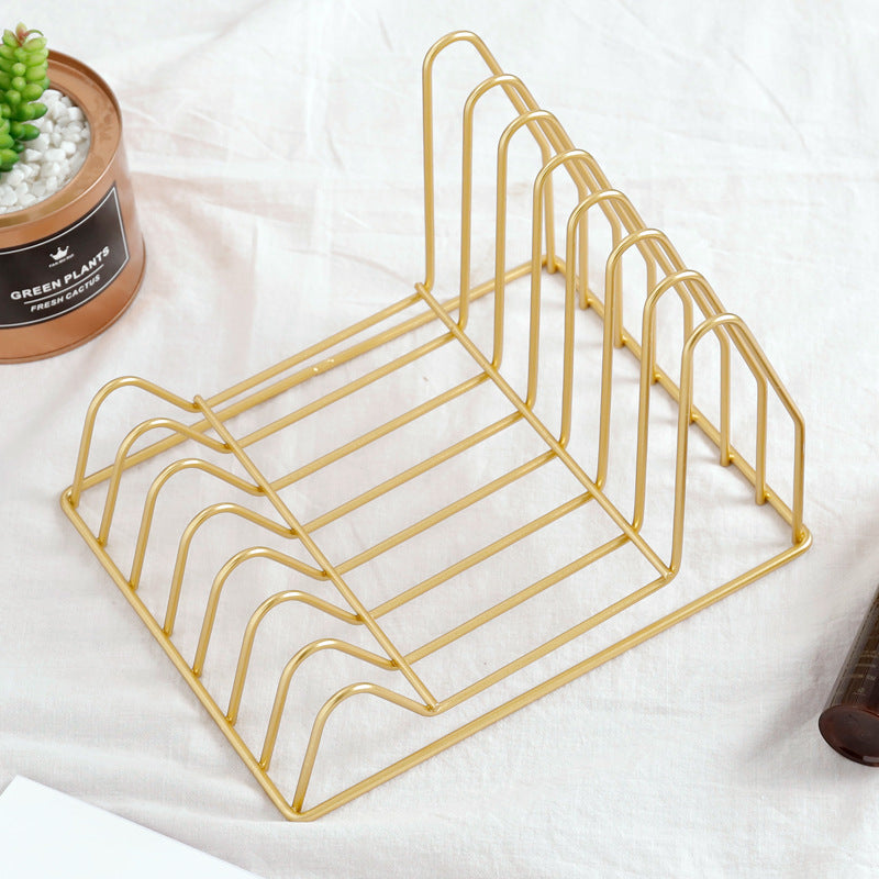 Creative Nordic Simple Iron Storage Holder Racks Creative Multifunction Desktop File Bookshelf Organizer Office Home Storage Stand