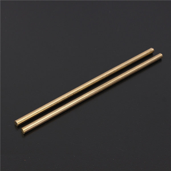 2pcs 150mm x 5mm Brass Rod Bar Hardware Solid Round Rods