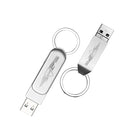 Machenike USB3.0 Type-C Micro USB 3-in-1 Flash Drive 32G 64G 128G USB Disk Mini Metal U Disk Pen Drive for Mobile Phone PC