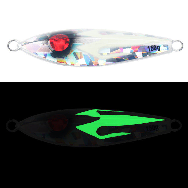 ZANLURE 1PC 9cm 150g Luminous Fishing Hard Iron Bait With Laser Coating Strong Fishing Lure