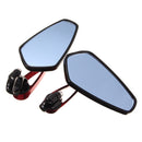 7/8inch 22mm Universal Motorcycle Aluminum Rear View Side Mirrors Handlebar End Red