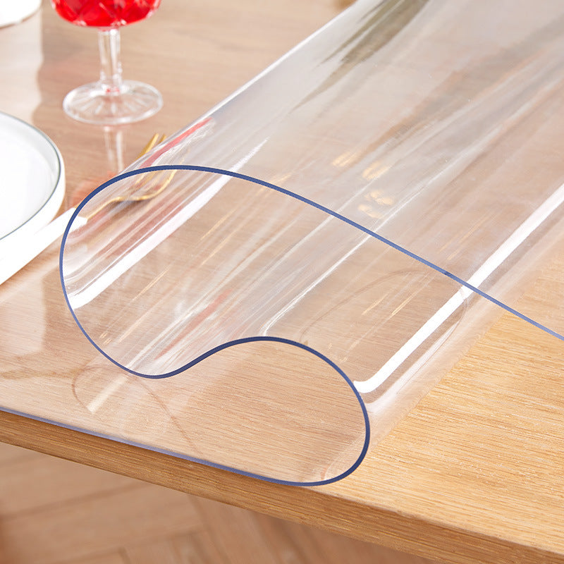 60*120cm Transparent Square Table Mat Waterproof Anti-scald Non-toxic Dining Desk Pad Tablecloth