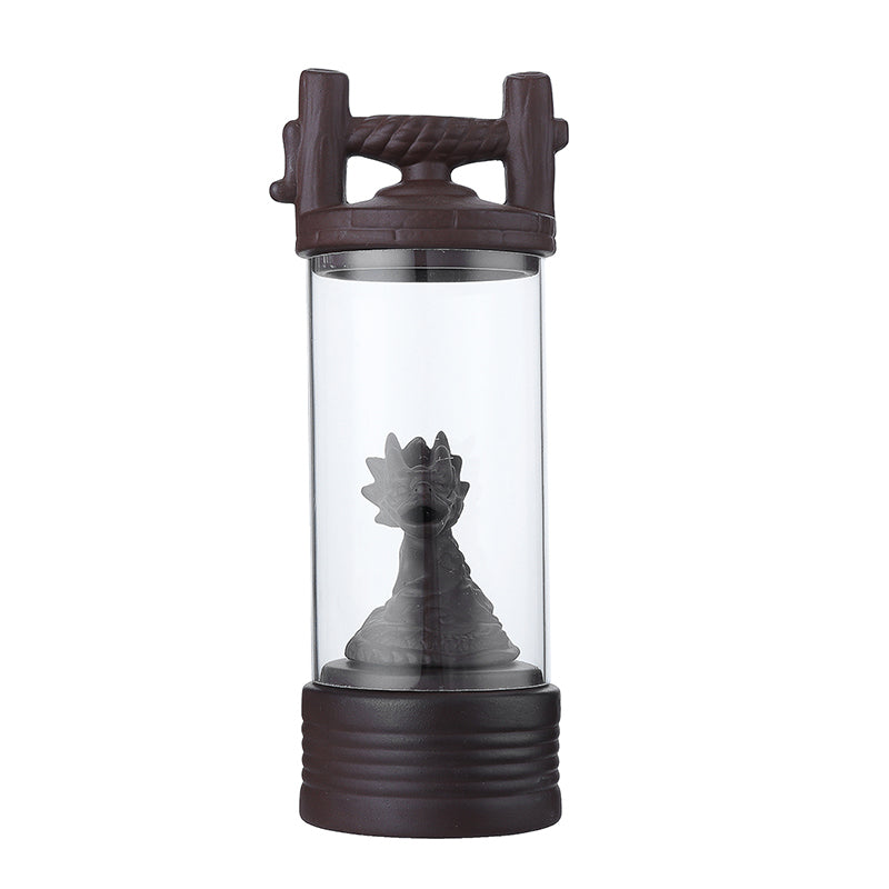 Dragon Backflow Incense Burner Auspicious Glass Cover Tearoom Ornaments Ceramic Crafts Home Decor Incense Stove Wedding Gift