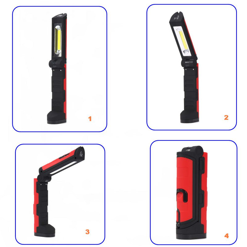 YH-910 COB Front & Side Lights 3Modes Multifunctional Portable COB Magnetic Folding LED Flashlight