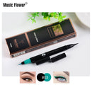 Music Flower Liquid Eyeliner Pencil Super Waterproof Black Double-Headed Stamps