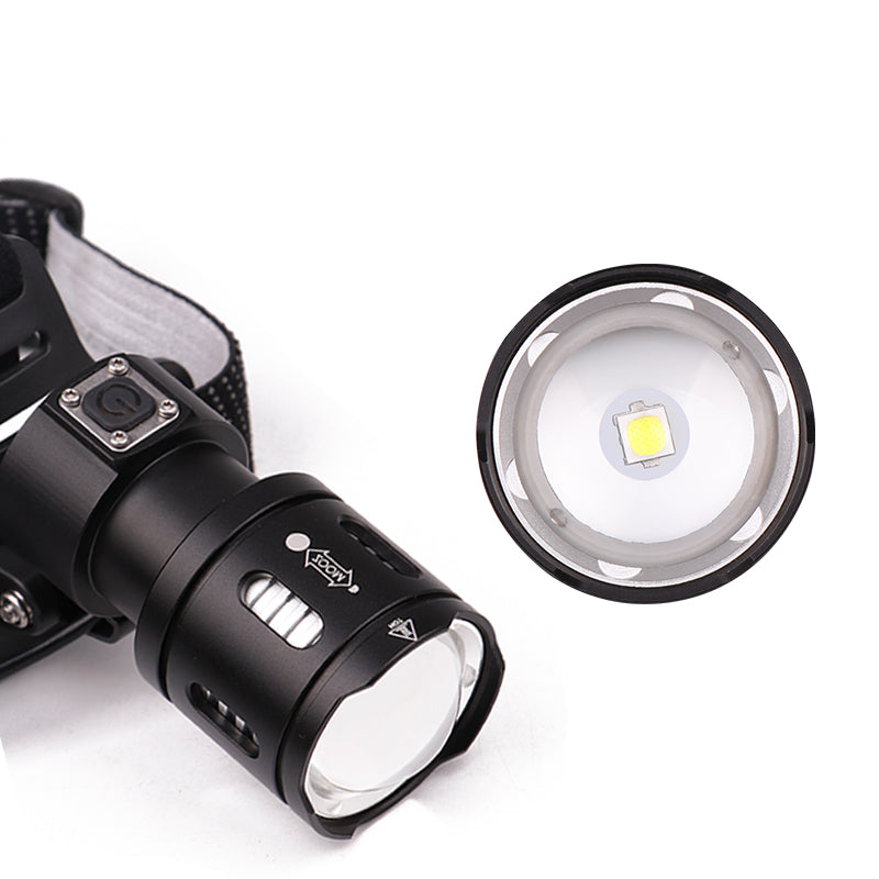 Xmund HL-35 XPL-V6 LED Headlamp Zoomable Camping Hunting Emergency Lantern Bike Bicycle Cycling
