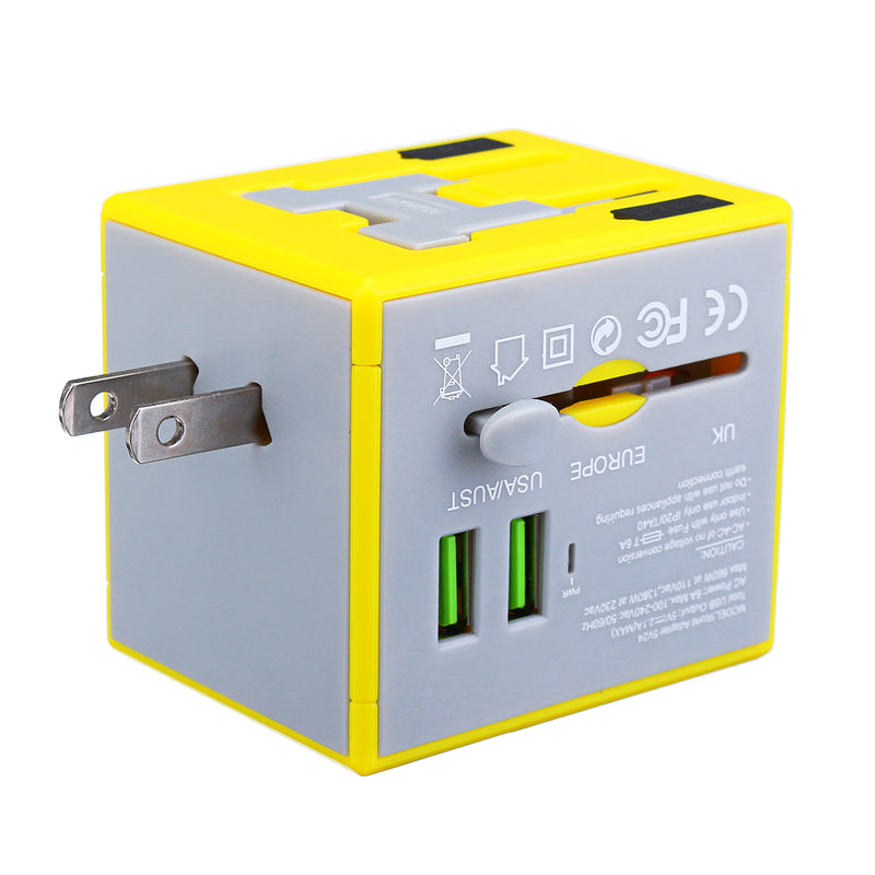 AUGIENB All In One Universal Conversion Plug UK/EU/AU/US Electric Plug Converter AC Power Adapter USB Charger