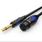 CHOSEAL Alloy 6.35mm Female to Male AUX Audio Cable For Microphone Mixer