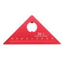 Drillpro ES-1 Aluminum Alloy 45 Degree Marking Angle Ruler with Base Woodworking Triangle Ruler Measuring Scribing Tool