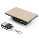 AC 110V-240V 1 Way 2 Gang Crystal Glass Remote Panel Touch LED Light Switches Controller With Remote