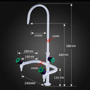 ABS Laboratory Water Tap Three Ports 360 Rotation Mixer Tap Lab Faucet Elbow Medical Three-Head Faucet Water Mixer Tap