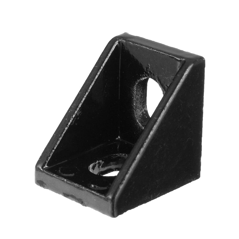 Suleve AJ20 10Pcs 2020 Black Aluminium Angle Corner Joint 2020 Series Aluminum Extrusion 20x20mm Right Angle Bracket Furniture Fittings