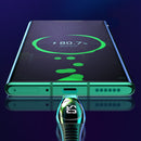 USAMS U36 5A LED Display Real-Time Current Nylon Braided USB Type C Cable Fast Charge 1.2M Data Cable for Samsung Galaxy Xiaomi Huawei Mobile Phone