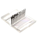 Drillpro RB2 10pcs HSS Router Bit Burr For Dremel and Rotary Engraving Wood Working Tool