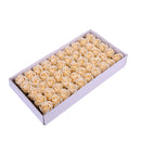 KCASA 50Pcs Rose Bath Soap Body Cleaning Flower Soap Wedding Party Girlfriend Floral +Gift
