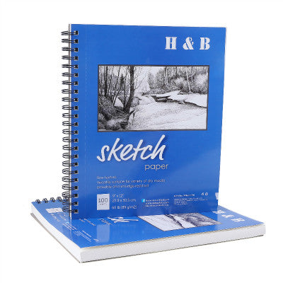 H&B 9x12 HB-SPSW003 Pictorial Bi-Coil Sketch Painting Paper Or Professional Art