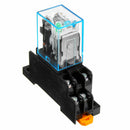 3Pcs DC24V Coil Power Relay LY2NJ JQX-13F DPDT 8 Pin PTF08A With Socket Base