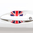4Pcs Silicone Car Side Door Handle Guard Stickers Paint Anti-scratch Protector Mat Pad Flag Pattern