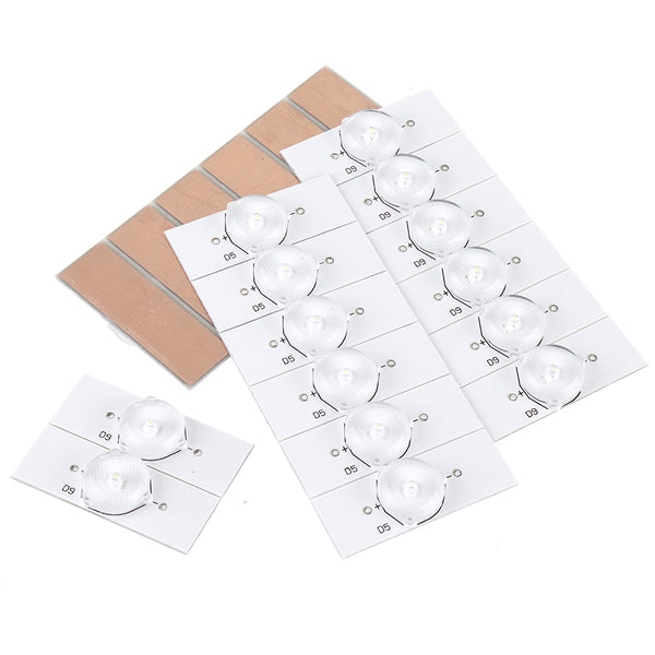 100pcs 3V SMD Lamp Beads with Optical Lens Fliter for 32-65 inch LED TV Repair