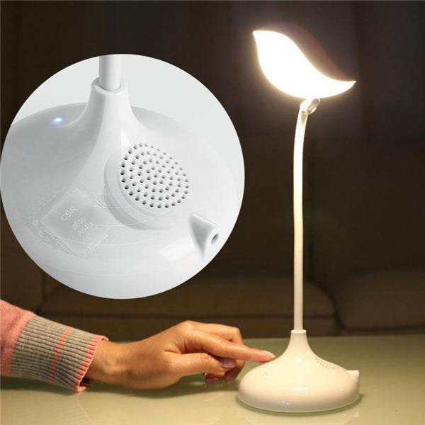 Intelligent Desk Lamp bluetooth Speaker With Mic Hands-free Call Eye Protection Bird Shape