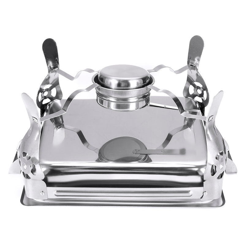 6L Stainless Steel Square Buffet Heating Stove Chafing Dish Buffet Stoves Caterer Wedding Party Food Warmer Tray Dinner Serving Simple Removal Buffet Stove