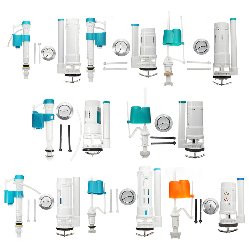 Cistern Toilet Repair - Push Button Valve Dual Flush Syphon Bottom Entry