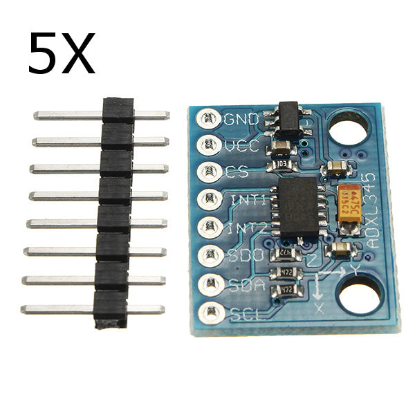 5Pcs GY-291 ADXL345 3-Axis Tilt Digital Gravity Acceleration Sensor Module For