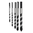 5pcs 5-12mm Black Triangle Twist Drill Bit Concrete Glass Ceramic Tile Marble Drill Bit Set