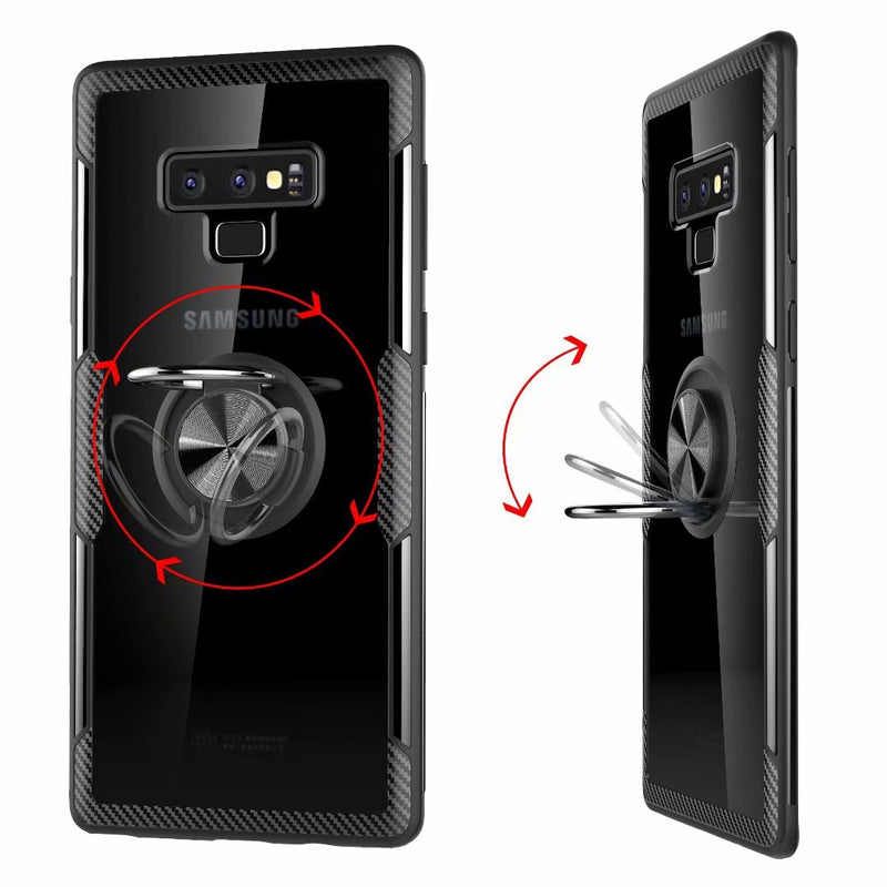 Bakeey Clear Ring Grip Kickstand Magnetic Adsorption Protective Case For Samsung Galaxy Note 9