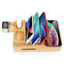 Bakeey Bamboo 5 USB Charge Station Apple Watch Airpods Wireless Charger Stand for iPhone 11 Pro XR X for Samsung Xiaomi Huawei