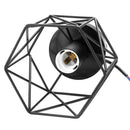 Industrial Vintage Metal Cage Pendant Lamp Diamond Shape Metal Ceiling Light for Bar Kitchen AC110V