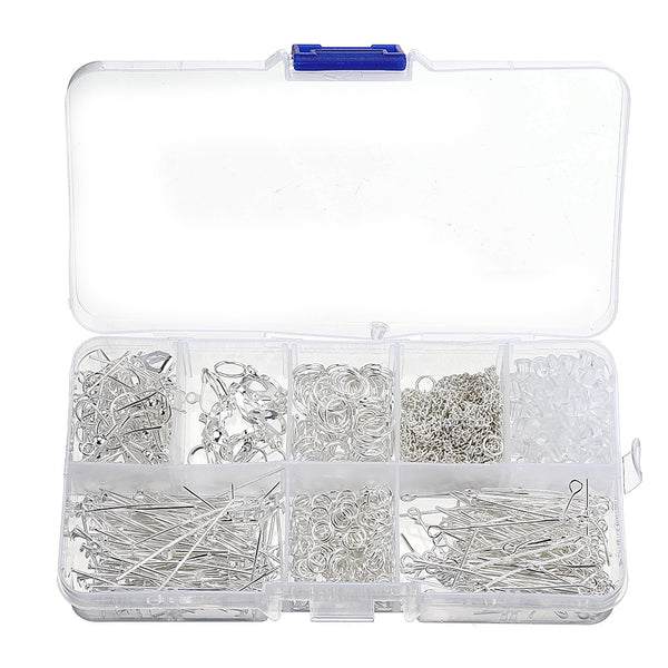 630Pcs/Set Eye Pins Lobster Clasps Jewelry Wire Earring Hooks Jewelry Finding Kit for DIY Necklace Jewelry Bracelet Making