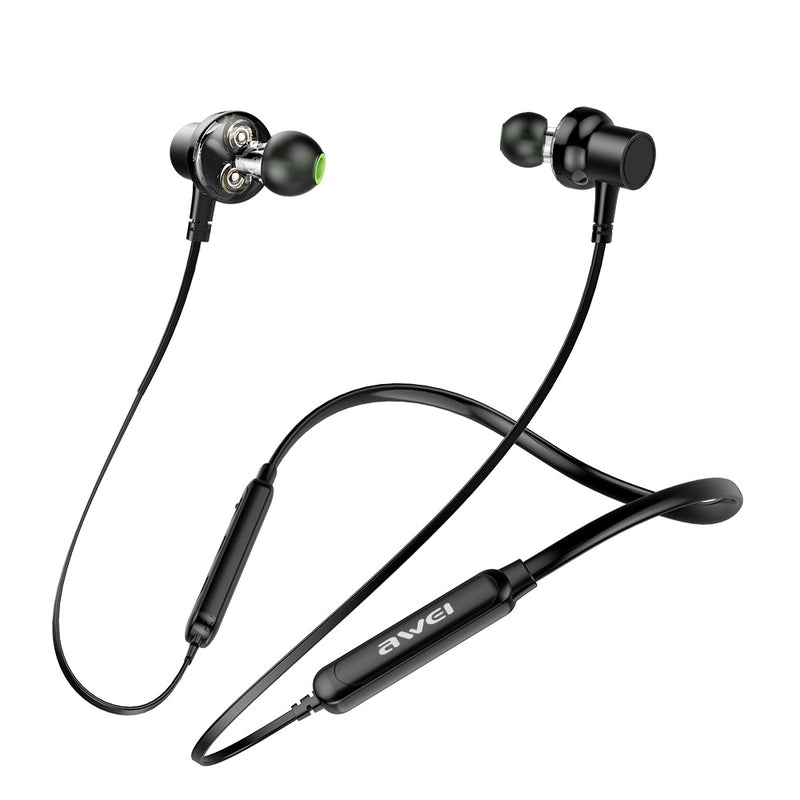 [Dual Dynamic Driver] AWEI G20 bluetooth Earphone Neckband Magnetic Adsorption Waterproof Headphone