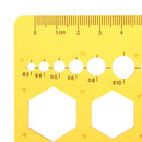 Geometric Figure Polygon Drawing Template KT Soft Plastic Circle Triangle Square Hexagon Ruler Design Board