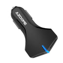 AZDOME Quick Charge 3.0 Dual USB Car Charger 5V 3A Fast Charging for iPhone X/8/8 Plus